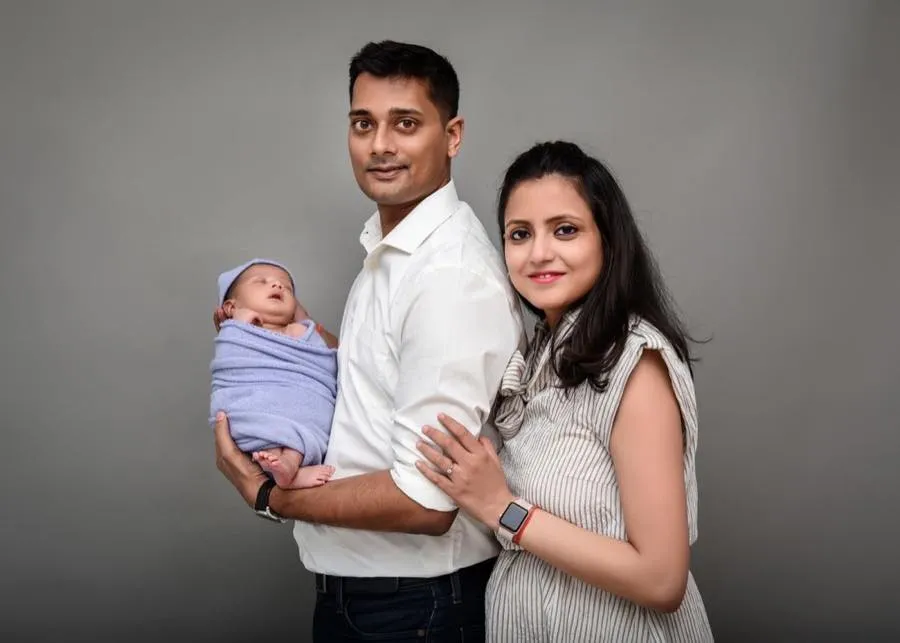 Parents with their newborn